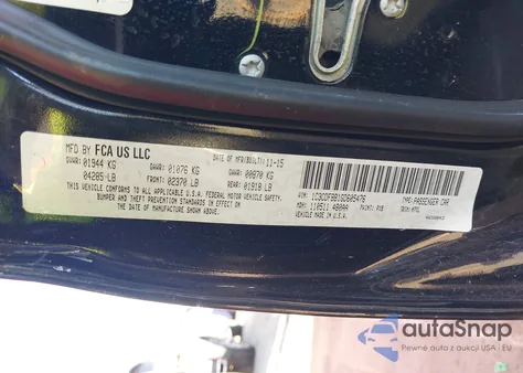 2016 Dodge Dart Sxt из США, поврежденный, VIN 1C3CDFBB1GD605476